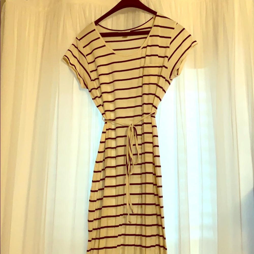 Times Two maternity striped maxi, medium
